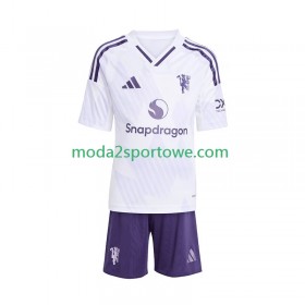 Koszulka Manchester United Dziecięcy Wyjazdowe Stroje Piłkarskie 2025/26 Krótki Rękaw